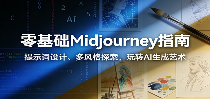 零基础Midjourney指南:提示词设计、多风格探索,玩转AI生成艺术-小目标云网创