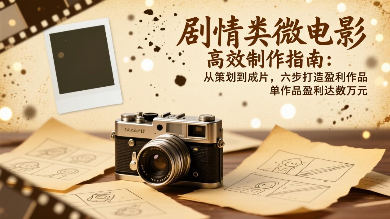 剧情类微电影高效制作指南:从策划到成片,六步打造盈利作品,单作品盈利达数万元-小目标云网创