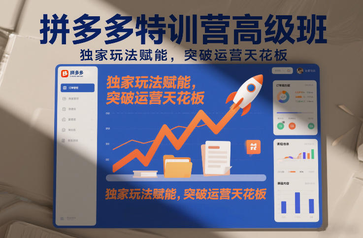 拼多多特训营高阶班,独家玩法赋能,突破运营天花板(更新26年1月)-小目标云网创