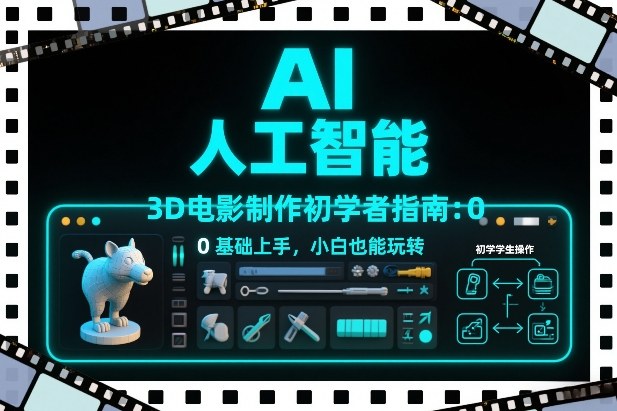 AI人工智能3D电影制作初学者指南:0基础上手,小白也能玩转-小目标云网创