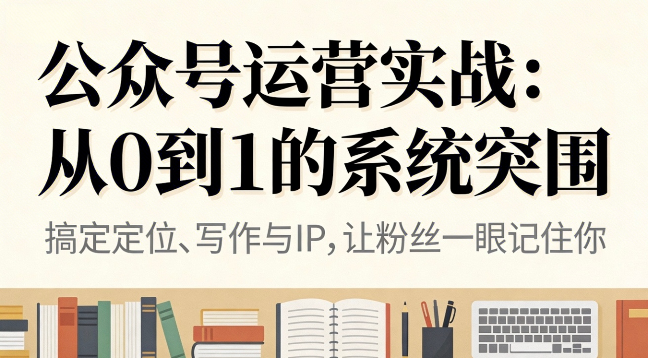 公众号运营实战：从0到1的系统突围-小目标云网创