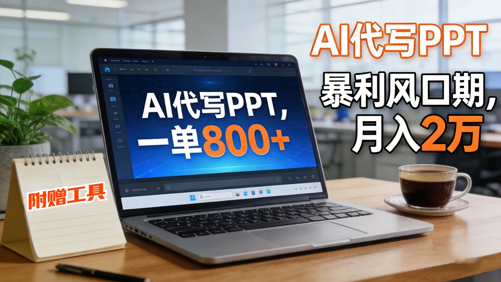 AI 代写做 PPT！一单狂赚 800+，风口期月入 2 万(工具 + 提示词直接送)-小目标云网创