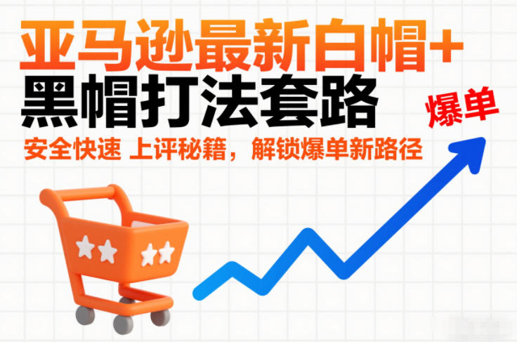 亚马逊最新白帽+黑帽打法套路,安全快速上评秘籍,解锁爆单新路径