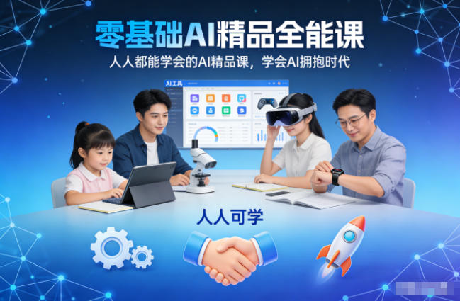 零基础AI精品全能课,人人都能学会的AI精品课,学会AI拥抱时代-小目标云网创