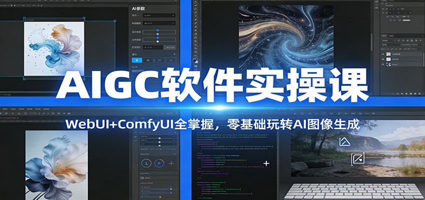AIGC软件实操课：WebUI+ComfyUI全掌握，零基础玩转AI图像生成-小目标云网创