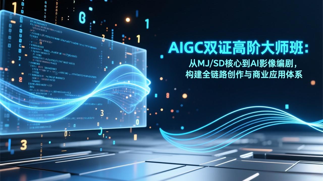 AIGC双证高阶大师班：从MJ/SD核心到AI影像编剧，构建全链路创作与商业应用体系-小目标云网创